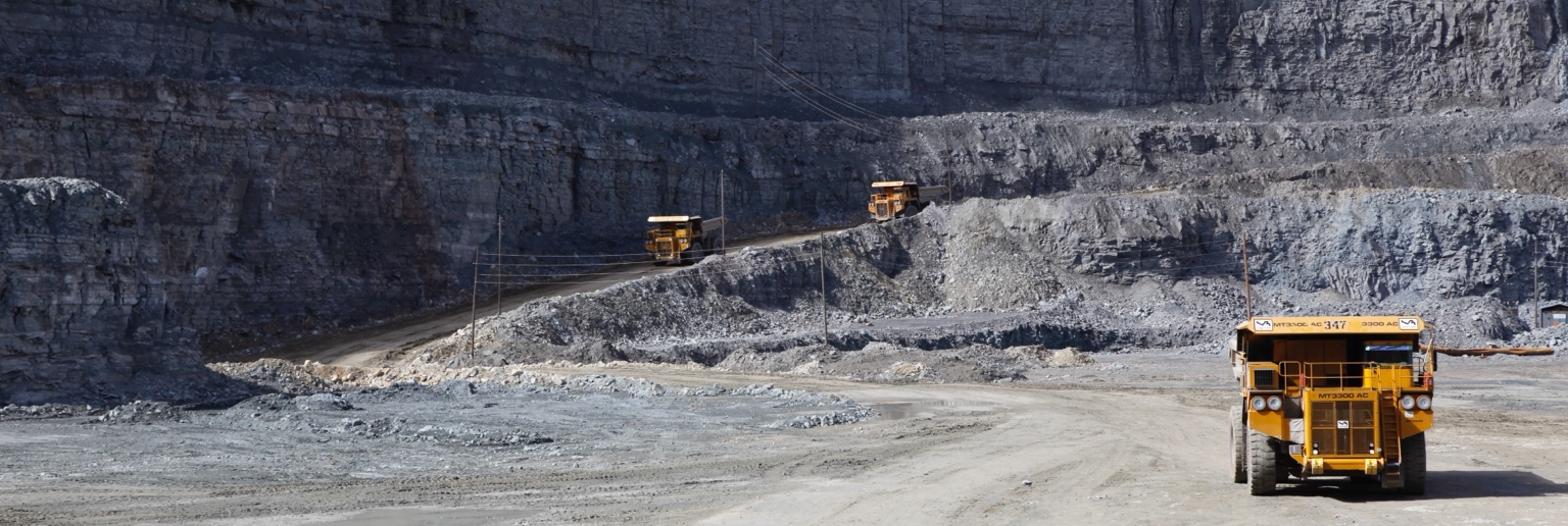 Open pit mining site